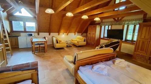 Roubenka s wellness - vyhlídka Hradisko - Telč