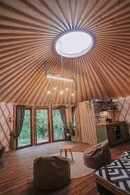 Glamp biotop a sauna - Jurta u rybníka Chobot