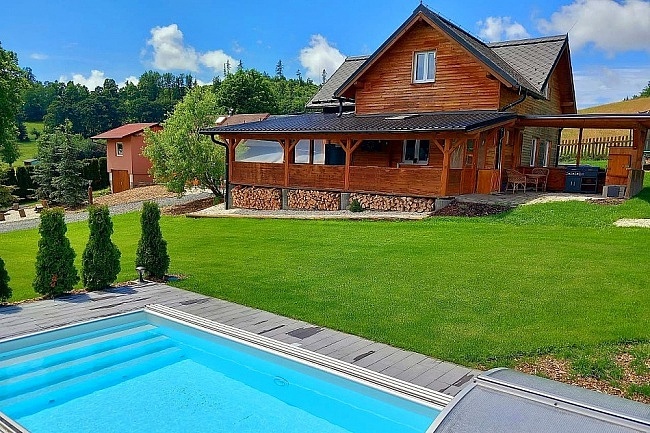 Wellness chata s baznem - Slezsk Harta - Pradd