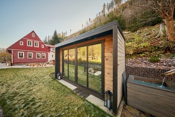 Roubenka sauna a kachlov kamna - Velk pa