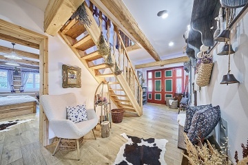 Roubenka sauna a kachlov kamna - Velk pa