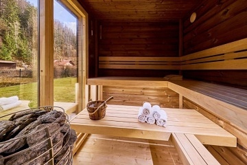 Roubenka sauna a kachlov kamna - Velk pa