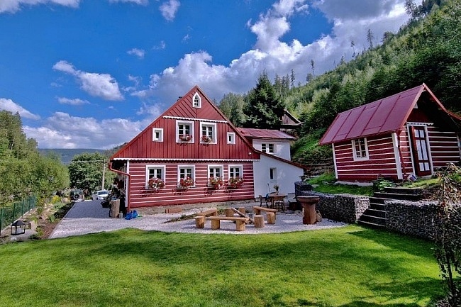 Roubenka sauna a kachlová kamna - Velká Úpa