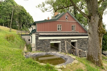 Chalupa se saunou - vhled na al - Krkonoe