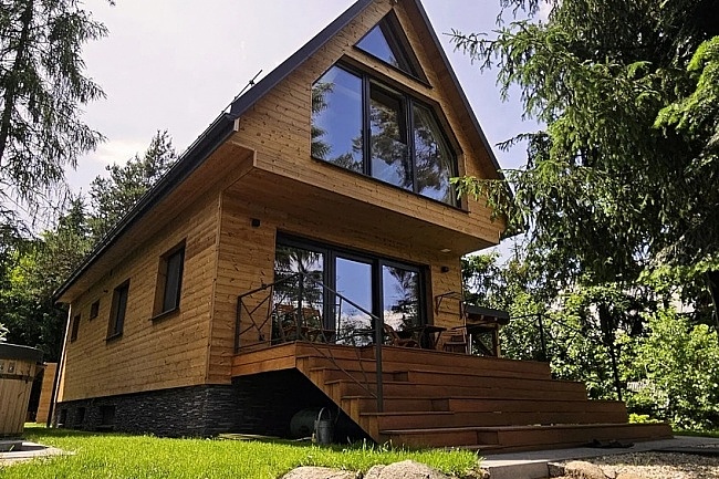 Chata s wellness u rybníka - Dalešická přehrada