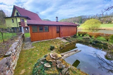 Chata se saunou - řeka Lužnice - Týn nad Vltavou
