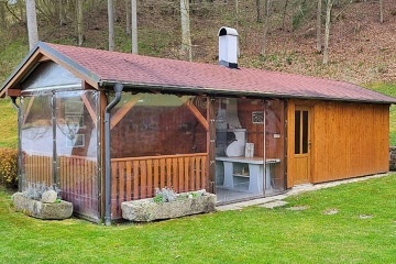 Chata se saunou - řeka Lužnice - Týn nad Vltavou