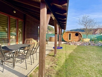 Wellness chata Beskydy - sauna, vivka - Pustevny