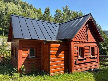 Chalupa Krkonoše - koupací sud - řeka Úpa