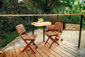 Glamping se saunou �esk� r�j - P��hrazsk� sk�ly