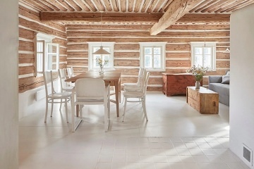 Roubenka Lesn� r�j - kamna s pec� a koupac� sud