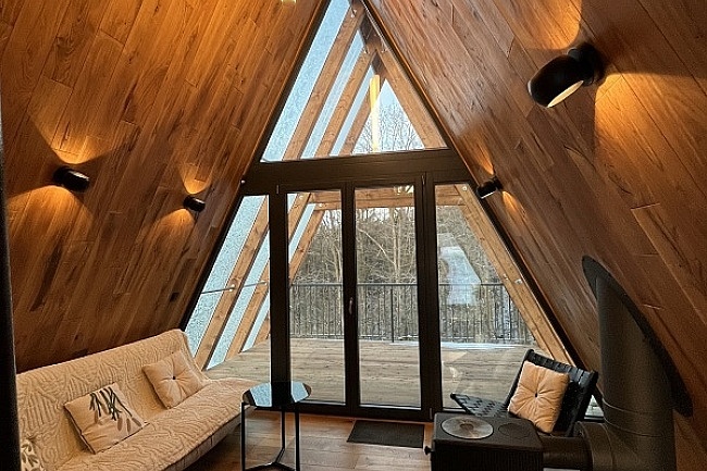 Glamping chata se saunou - přehrada Rozkoš