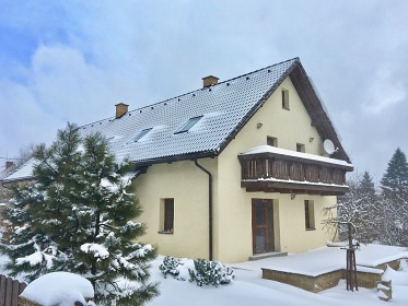 Stylová chalupa s bazénem na Vysočině