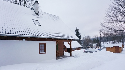 Chalupa a kachlov kamna s pec - Orlick hory