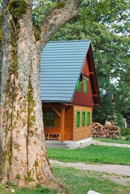 Chalupa a kachlov kamna s pec - Orlick hory