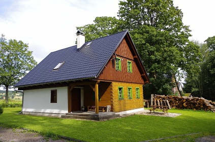 Chalupa a kachlov kamna s pec - Orlick hory