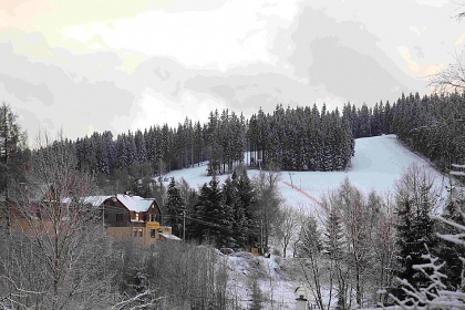 Penzion s venkovnm baznem - Krun hory