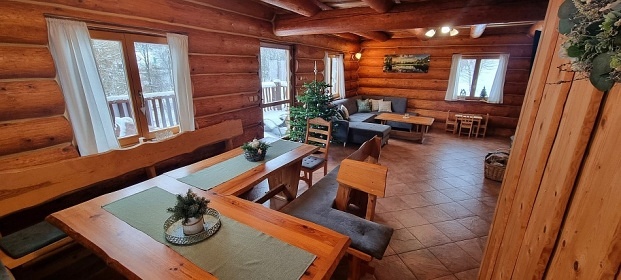 Horský srub s vířivkou a bazénem
